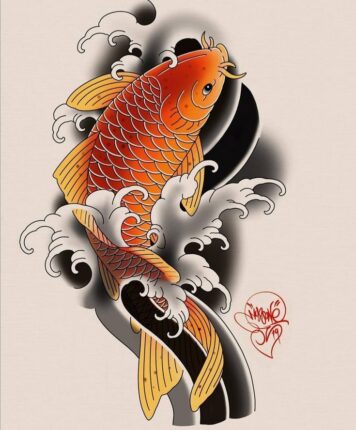 สักปลาคราฟ ดอกบัว