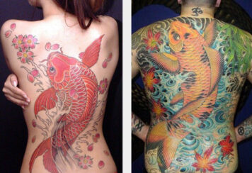 ลายสักปลาคราฟ ที่หลัง