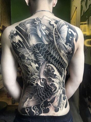 สักปลาคราฟ ดอกบัว